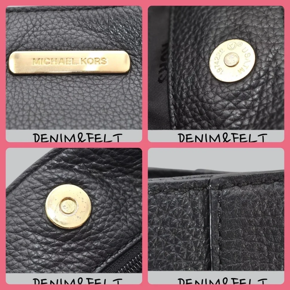 Michael Kors Harper Large East West Tote Black Leather Shoulder Bag  | PRELOVED!